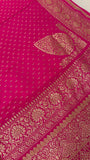 Pure crepe khaddi Banarasi saree- Silk mark certified