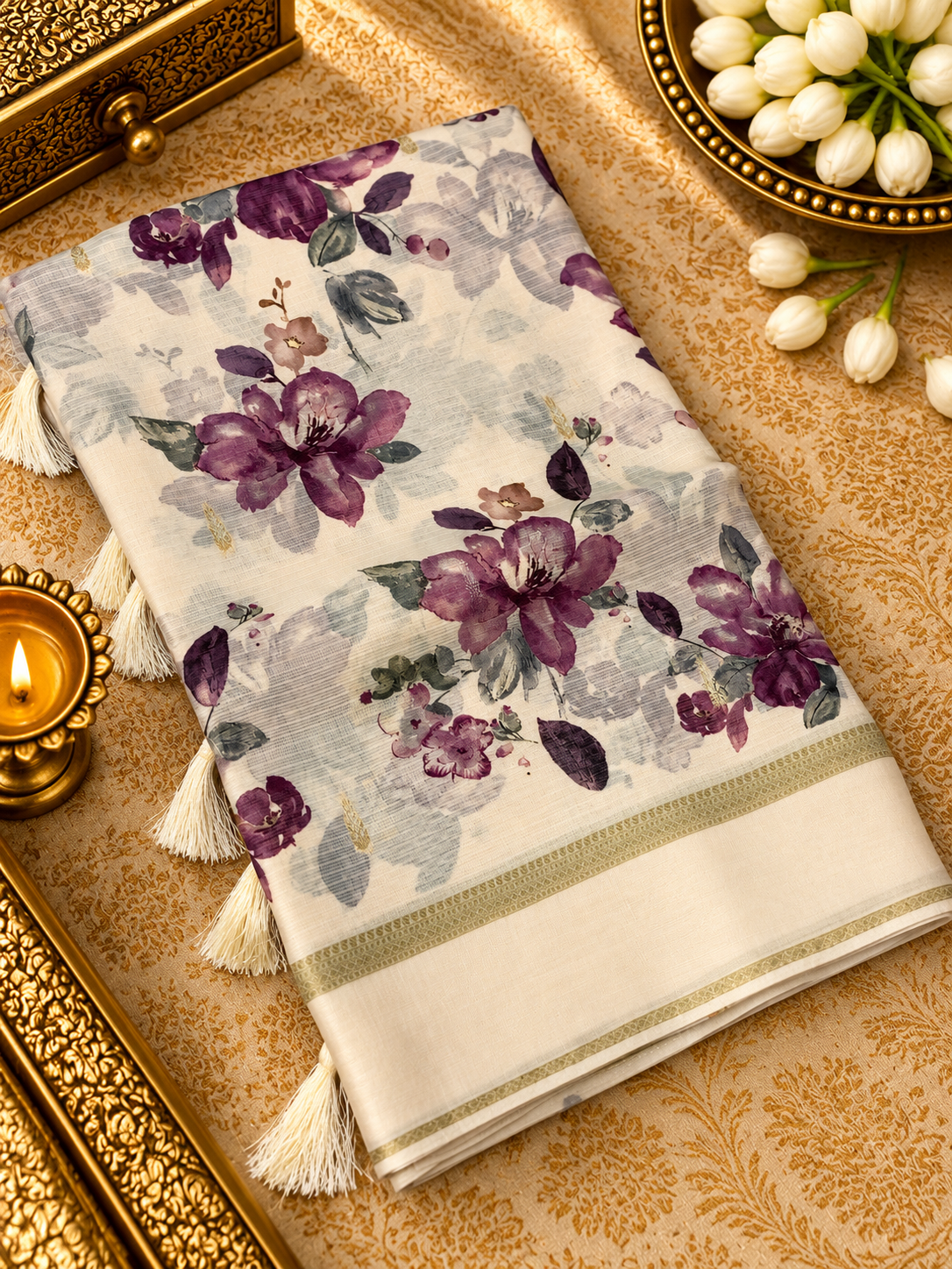 Premium Crepe Digital Print Saree - 902727