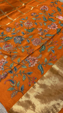 Premium Viscose Banarasi Saree With Work