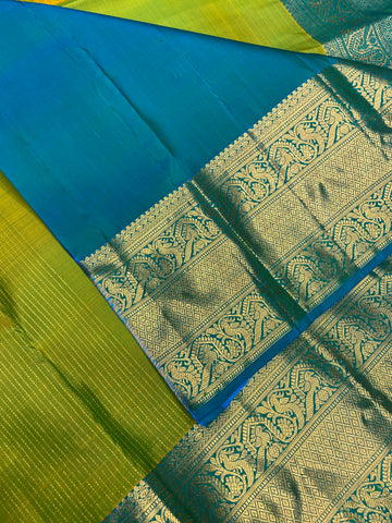 Pure 1G Zari Handloom Kanjeevaram Silk Mark Certified Saree