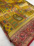 Premium Banarasi Crepe Kalamkari Saree