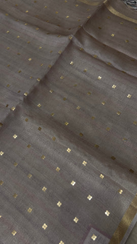 Premium Tassar With Sequins Work