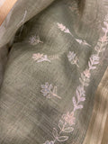 Premium Tissue Organza With Applique Work