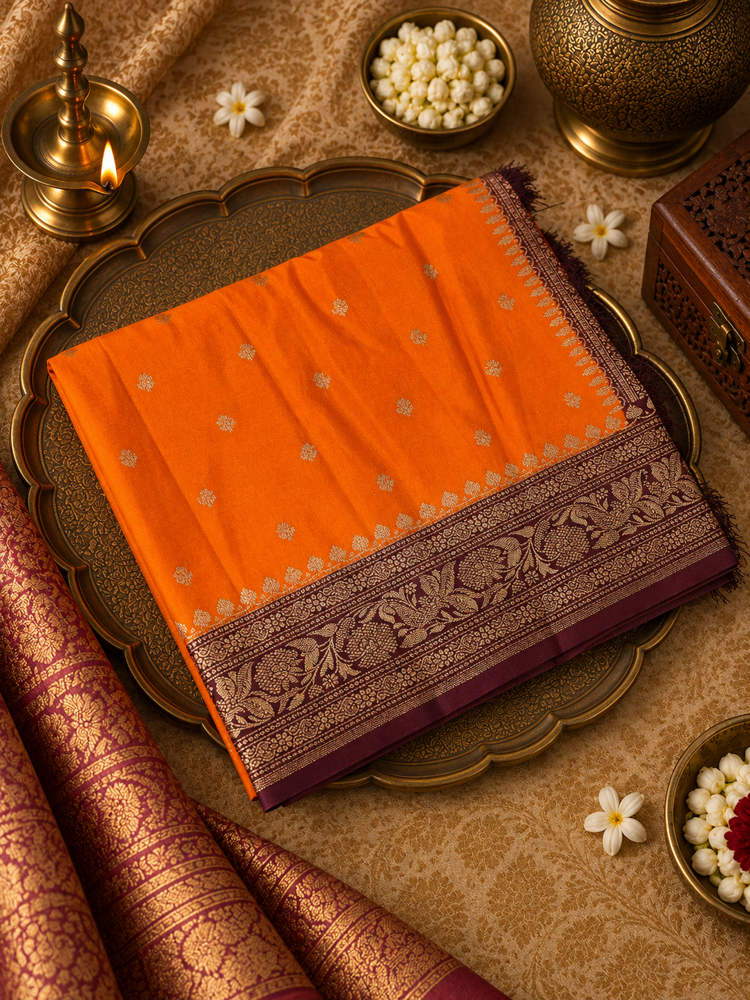 Pure Crepe Banarasi Silk Saree