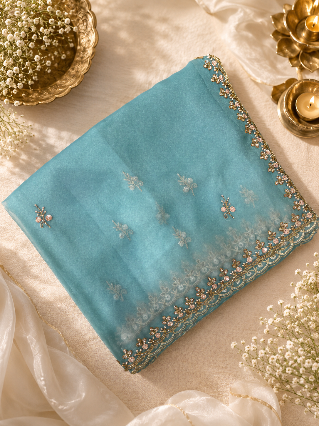 Premium Cocktail Organza Saree