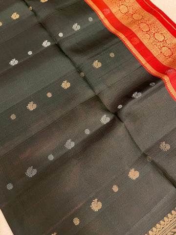 Pure Handloom Kanjeevaram Soft Silk Mark Certified Saree