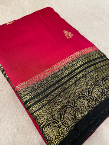 Premium Semi Chanderi Saree
