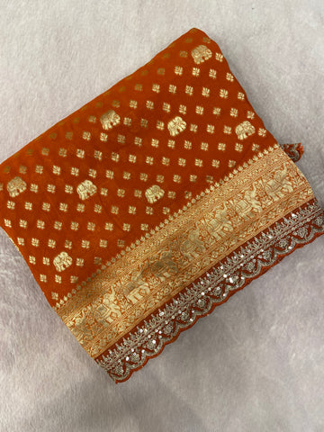 Pure Chinnon Saree