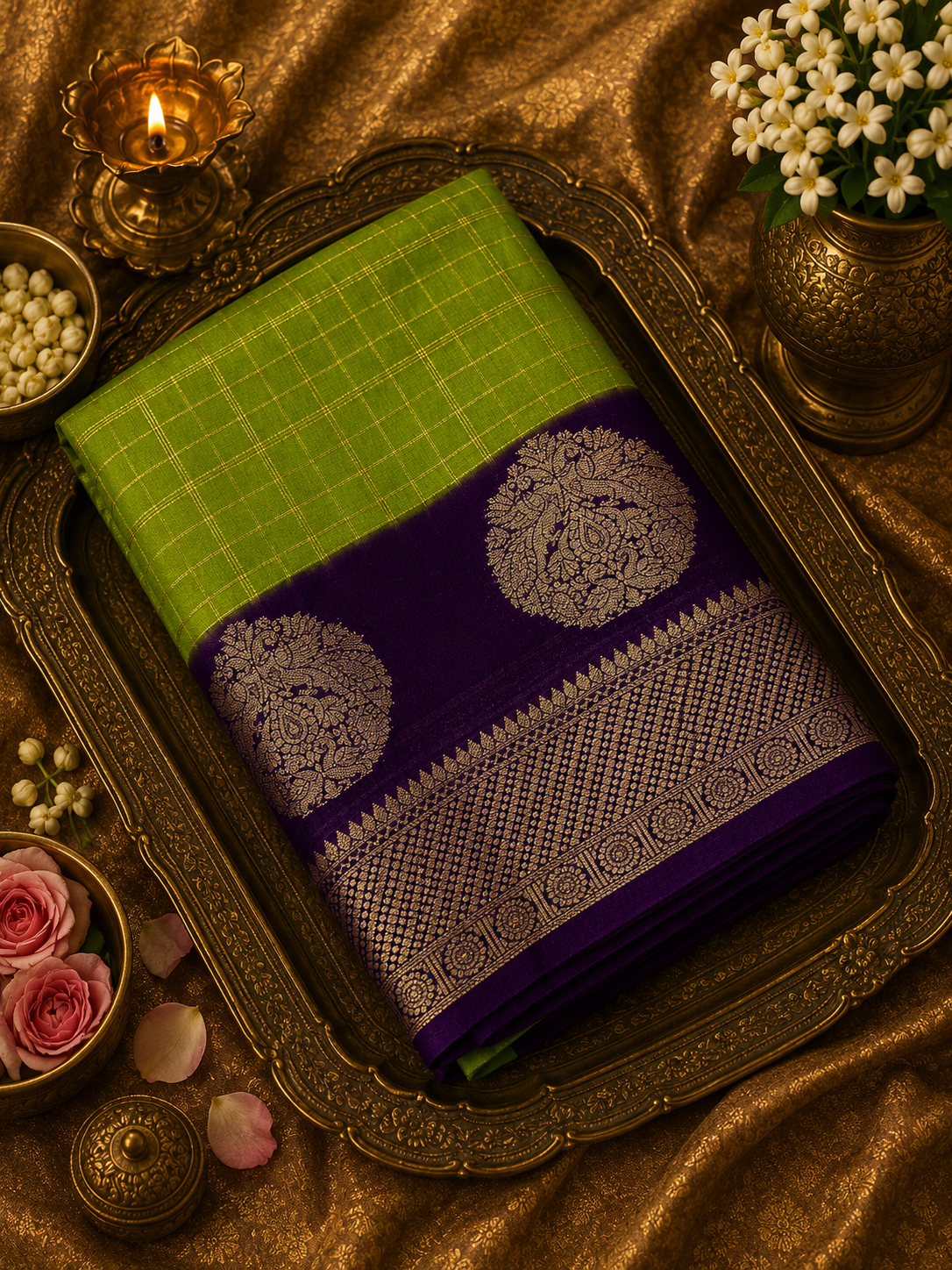 Premium Semi Chanderi Saree💚
