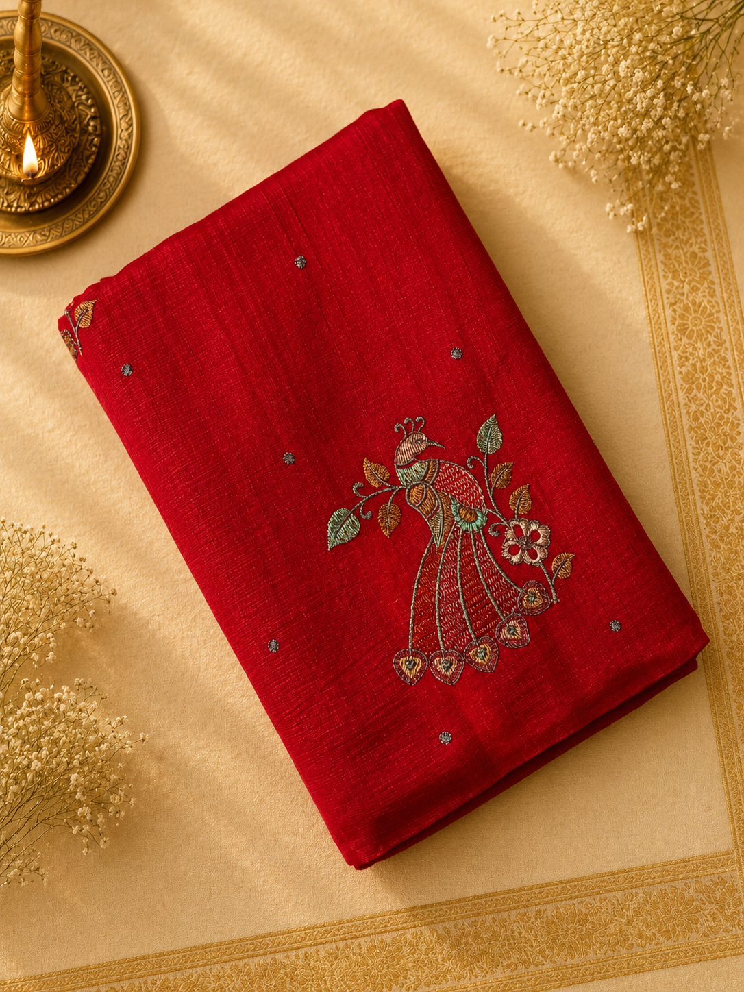 Premium Butter Silk Saree With Zari Work