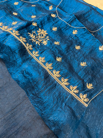 Chinnon Saree With Work💙