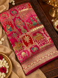 Premium Banarasi Crepe Kalamkari Saree - 902655