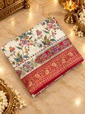 Premium Banarasi Crepe silk Saree With Appliqué Work -902836