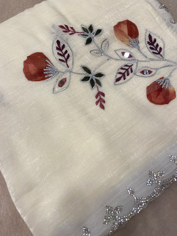 Premium Crush Organza Saree