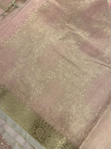 Organza saree with embroidery work