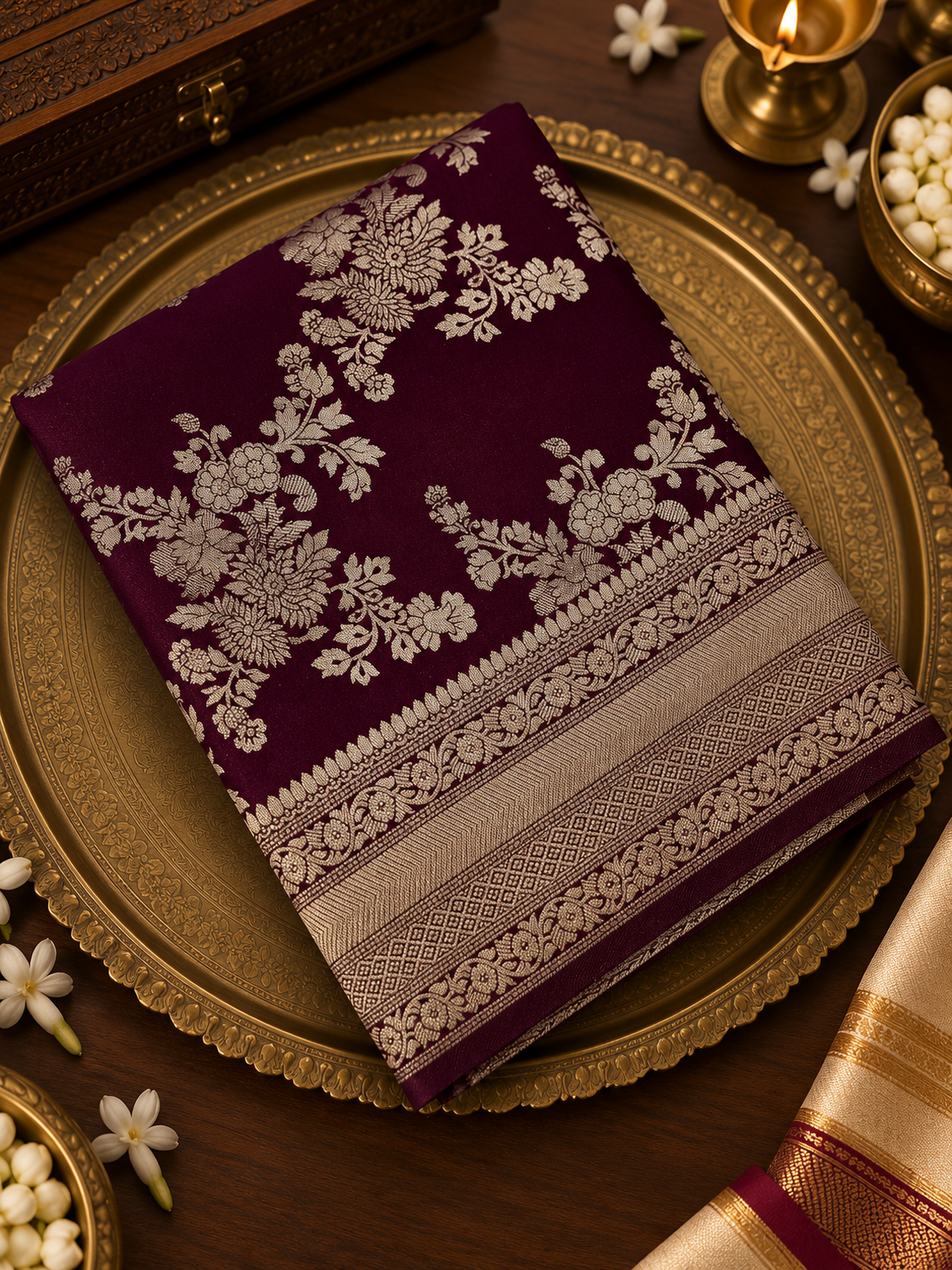 Premium Crush Georgette Saree