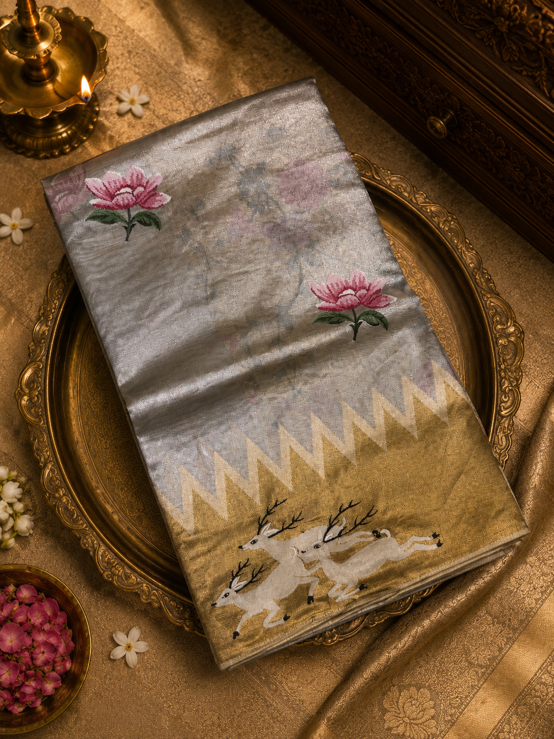 Pure tissue soft organza saree