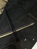 Pure Mix Crepe Mysore Silk Saree  (Black)
