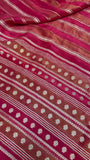 Pure Chinnon crepe Saree- 902563 Reddish pink