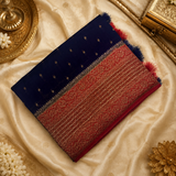 Premium crepe Tussar saree