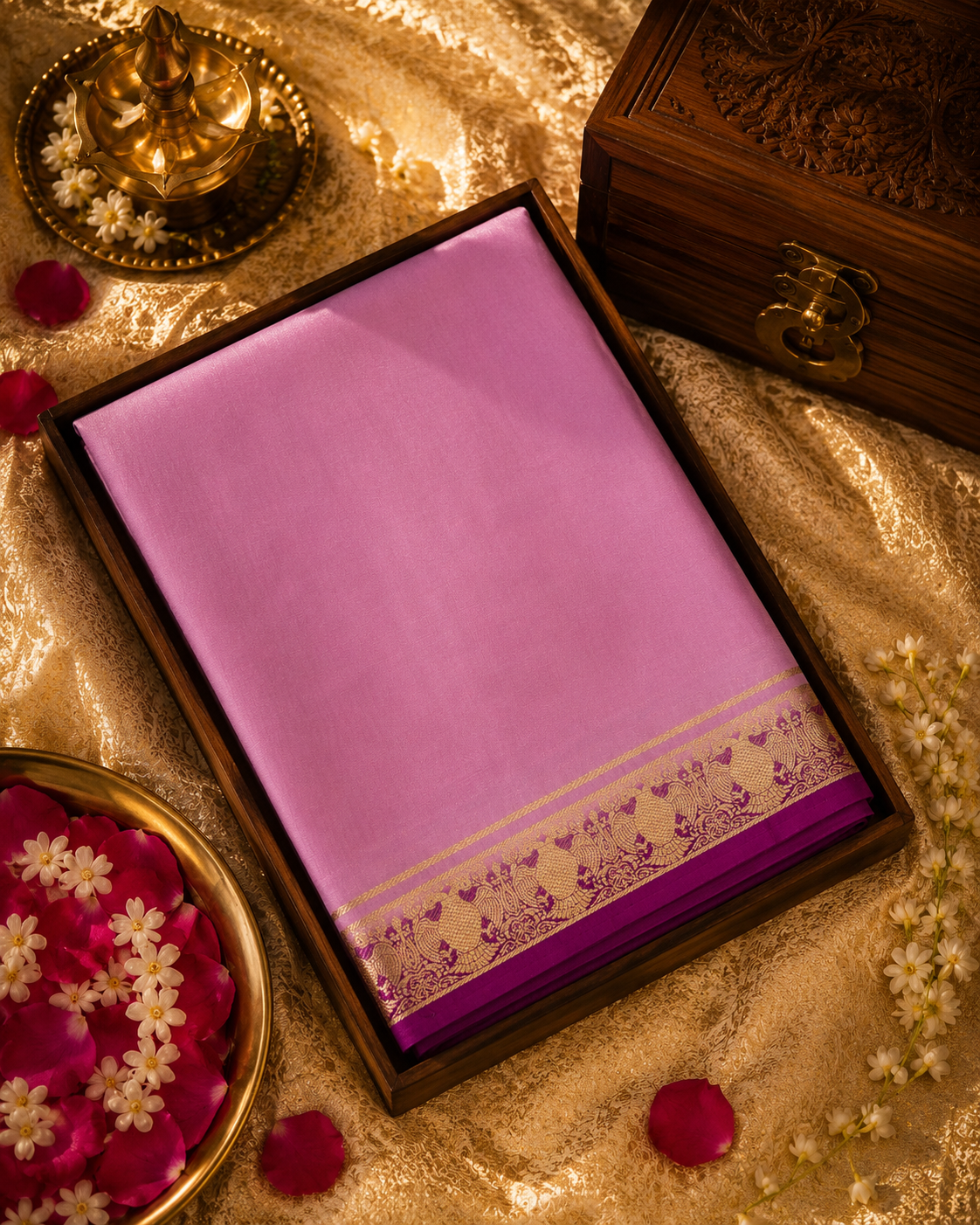 Premium Semi Mysore Crepe Silk Saree