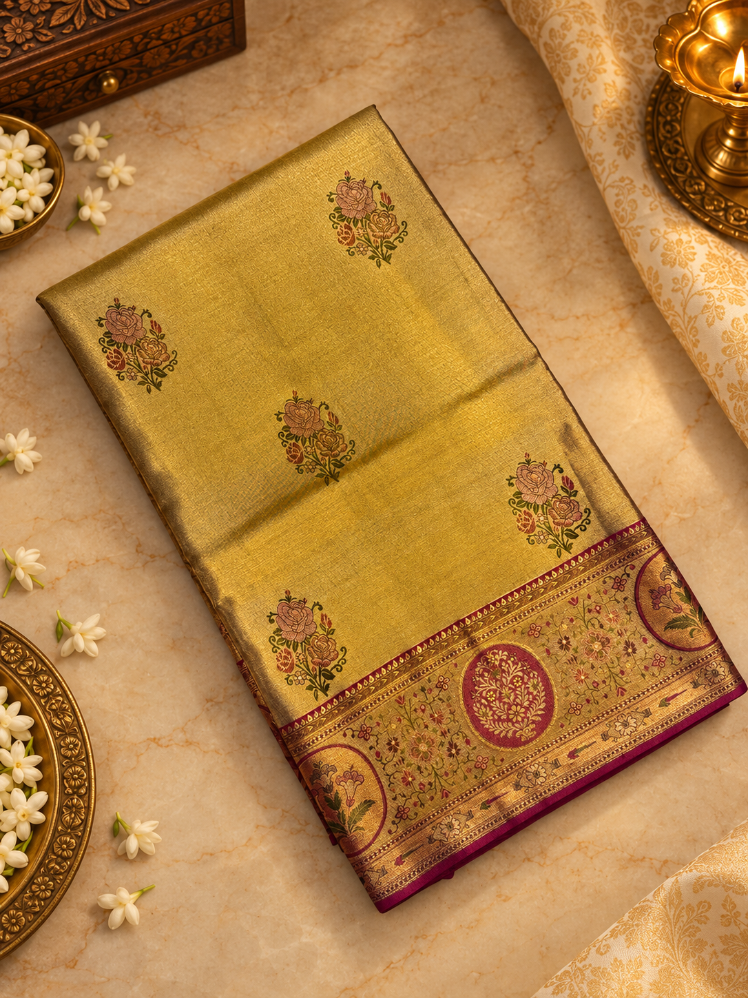 Pure Kanjeevaram Silk mark Certified Saree- PGLD
