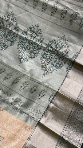 Bridal tissue semi silk saree