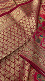Premium Banarasi Crepe Kalamkari Saree - 902655