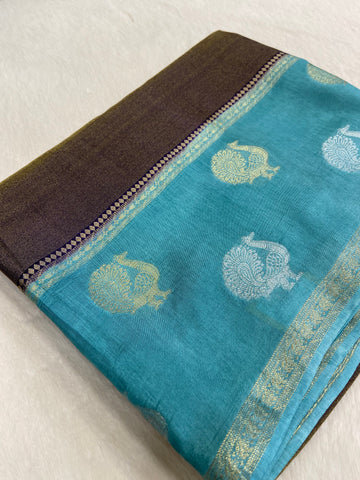Premium Designer Tissue Crepe Saree