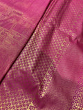 Premium quality semi tissue kanjeevaram silk saree- 902695 Reddish pink