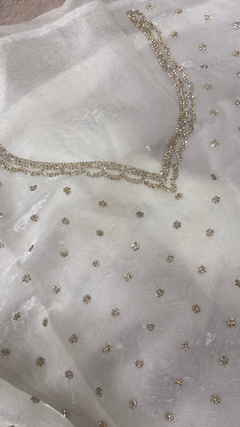 Premium Crush Organza Saree