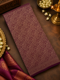 Pure Mix Mysore Crepe Silk Saree in brocade design- 902595 Wine