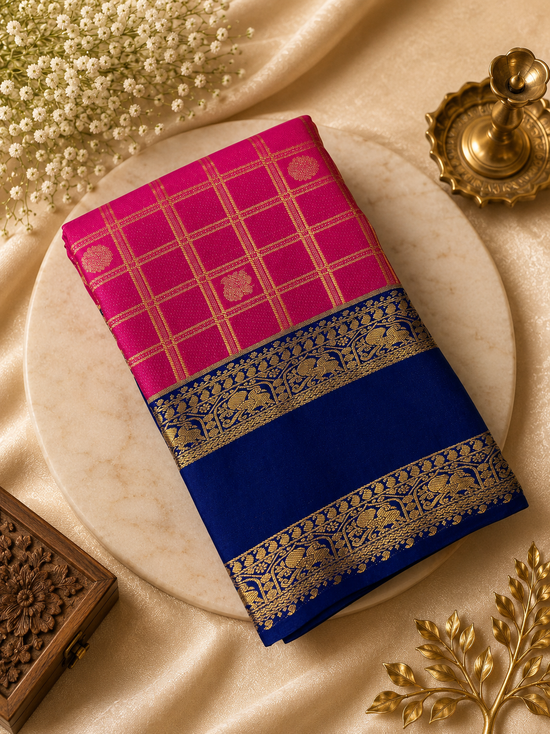 Premium Bridal Semi Kanchipuram Silk Saree