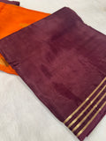 Pure  Mix Mysore Crepe Silk Saree