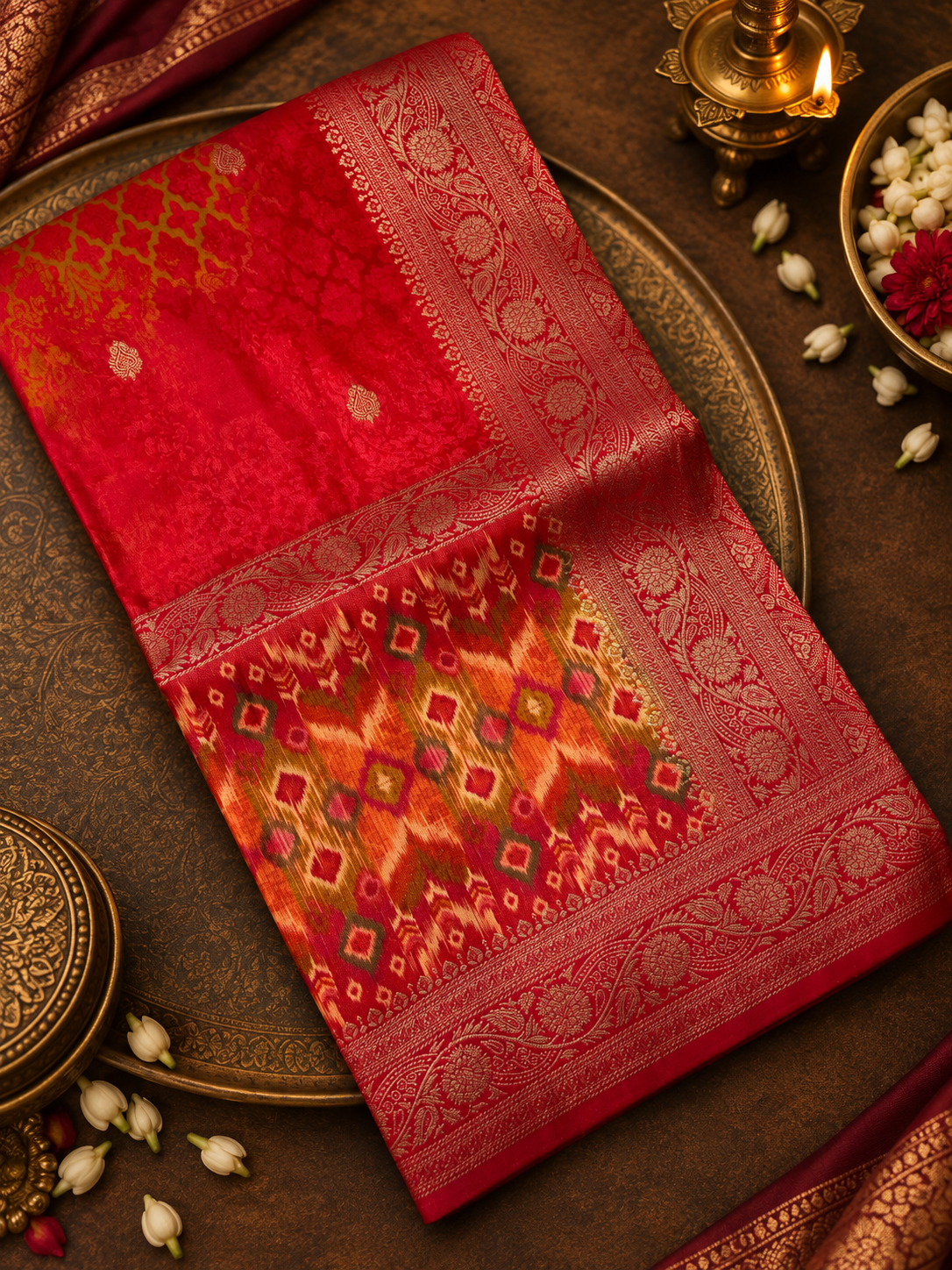 Digital Print Concept in Premium Semi Kanchipuram Silk Saree -902261