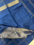 Pure Mix Mysore Crepe Silk Saree- Peacock blue