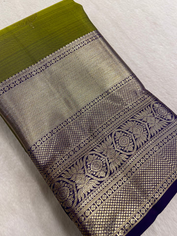Pure zari handloom Kanjeevaram silk mark certified saree