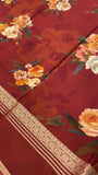 Pure Mix Printed Mysore Crepe Silk Saree