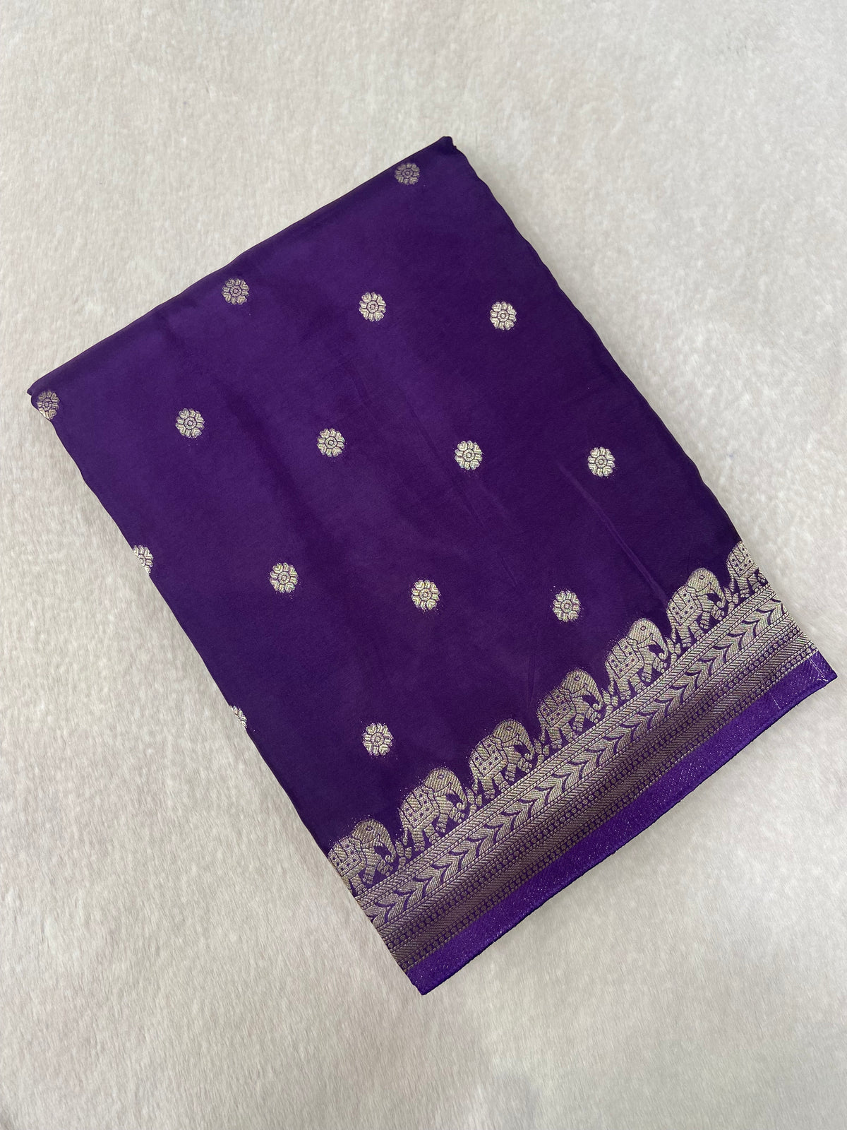 Premium Crepe Satin Silk Saree💜