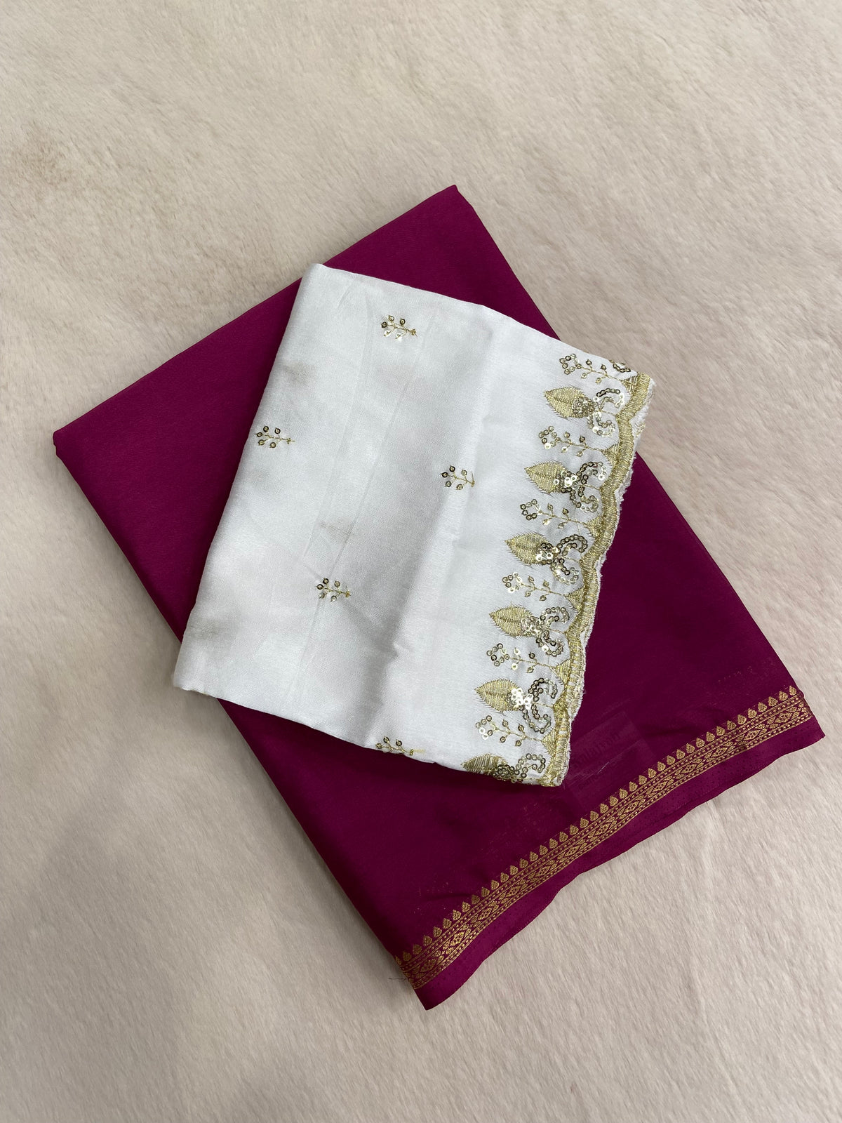 Premium Semi Crepe Mysore Silk Saree With Double Blouse