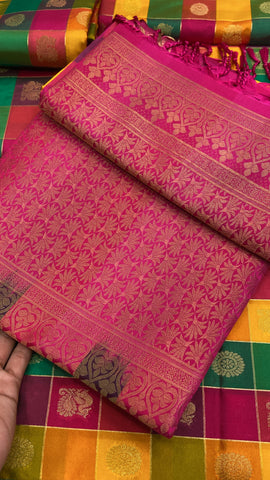 Premium mini Kanchi silk saree💚