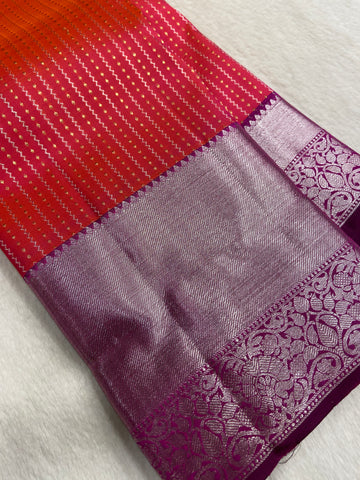Pure 1G zari handloom Kanjeevaram silk mark certified saree