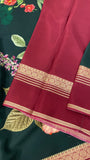 Pure Mix Printed Mysore Crepe Silk Saree