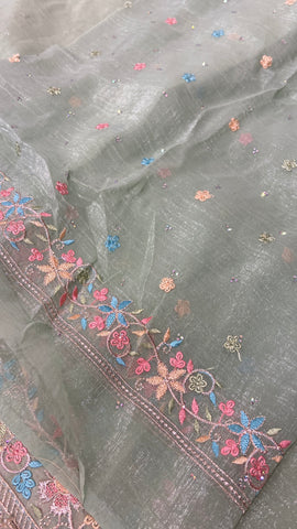 Premium Crush Organza Saree