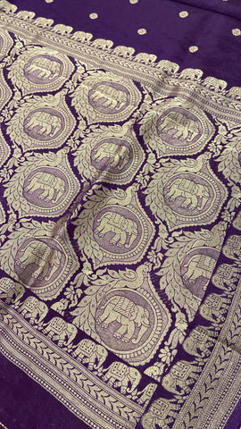 Premium Crepe Satin Silk Saree💜