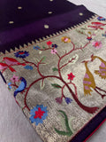 Pure Tissue Organza With Paithani Border -901992