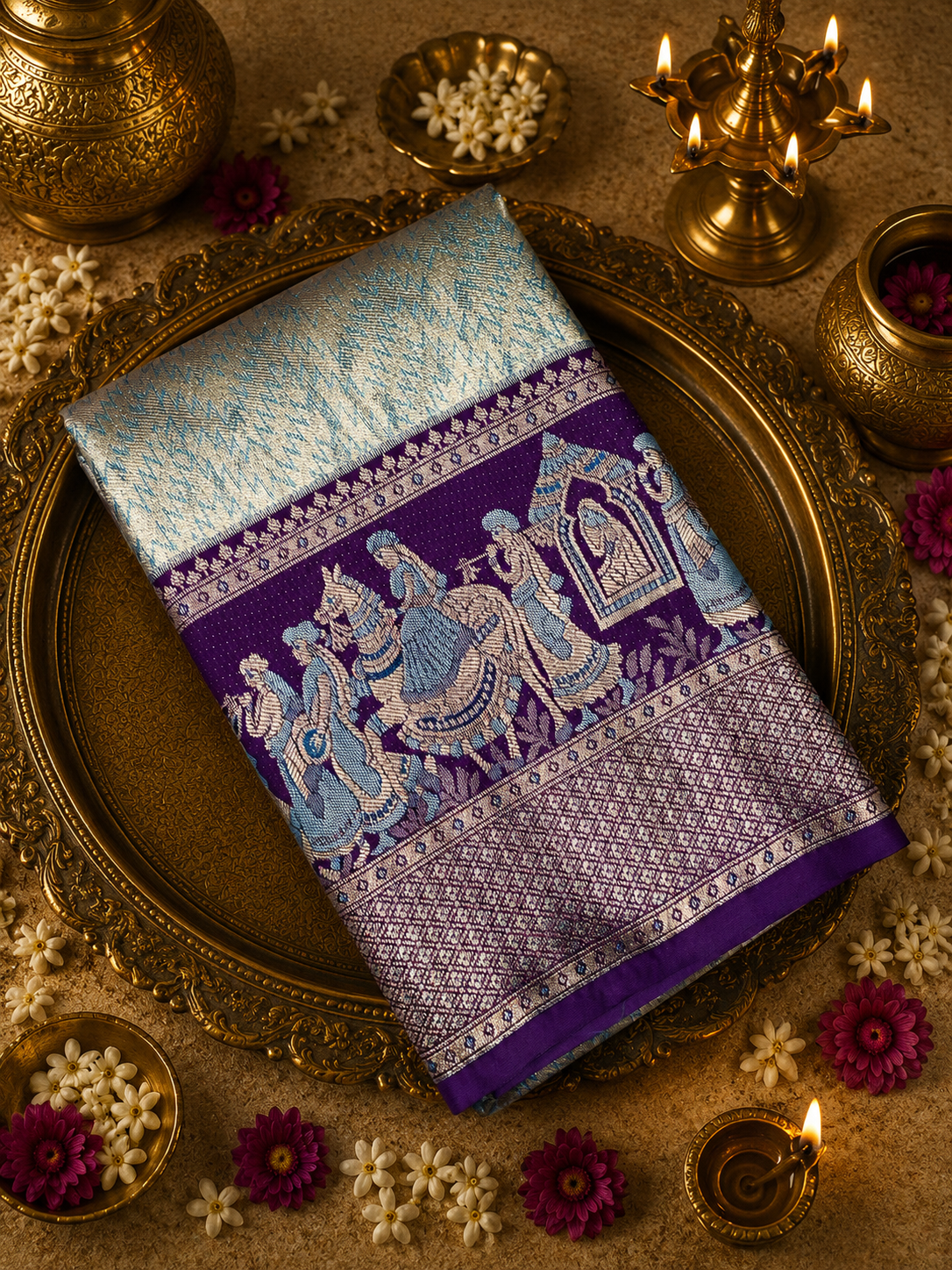Bridal Semi Tissue Silk Saree