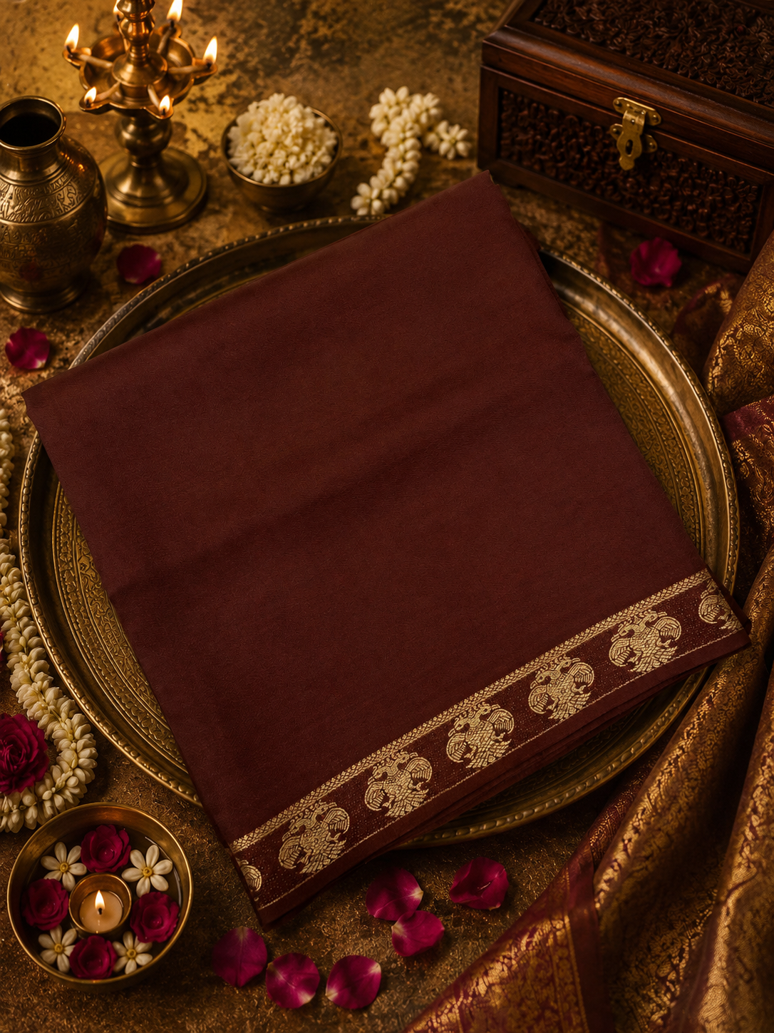 Premium Crepe Semi Mysore Silk Saree