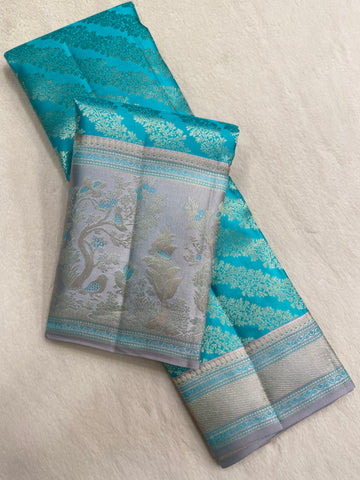 Pure Zari Handloom Kanjeevaram Silk Mark Certified Saree
