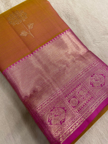 Pure zari handloom Kanjeevaram silk mark certified saree